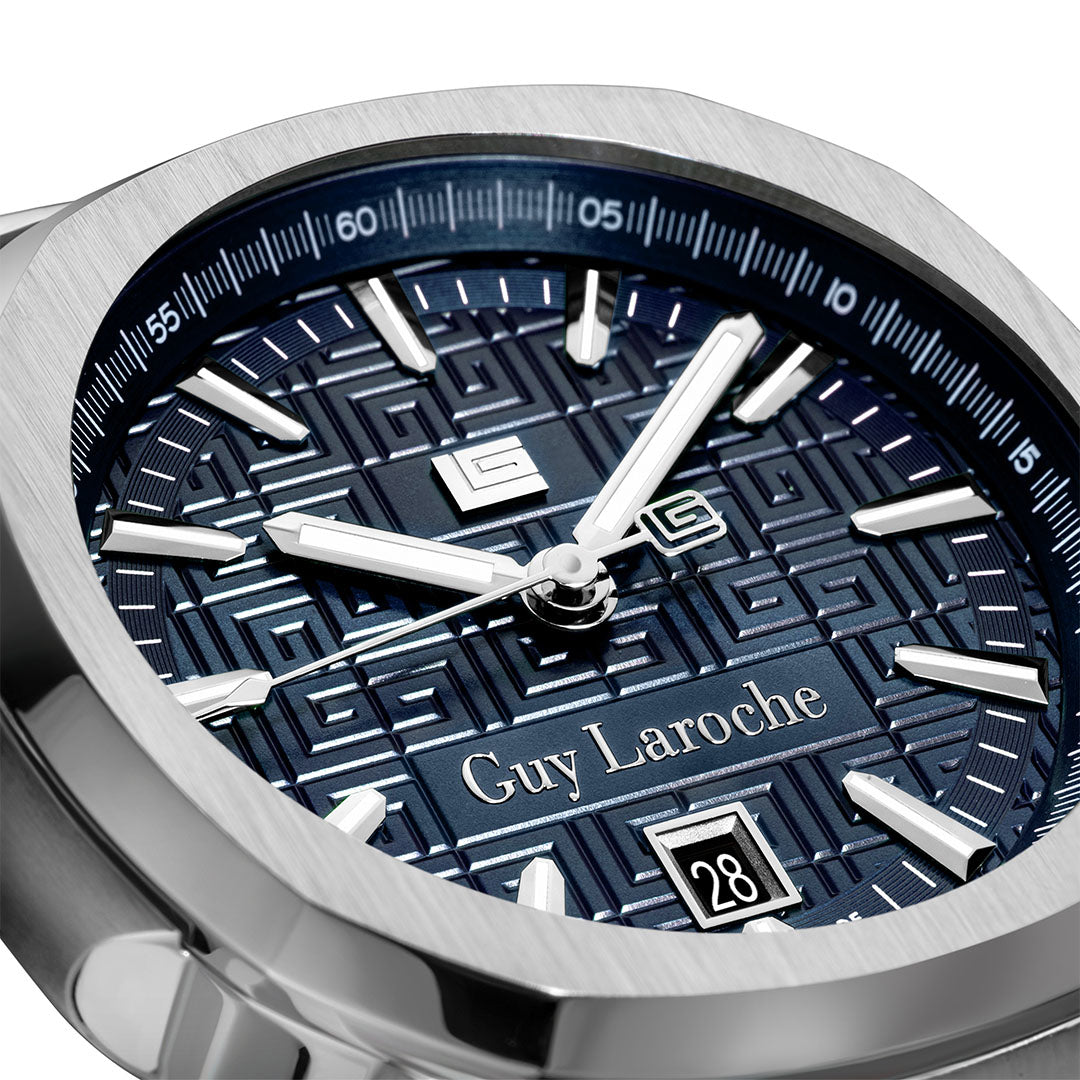 Guy Laroche Charlie 3 Hands Round Dial Blue SWISS MADE Watch for Men - GLWGG0000305