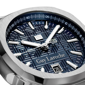 Guy Laroche Charlie 3 Hands Round Dial Blue SWISS MADE Watch for Men - GLWGG0000305