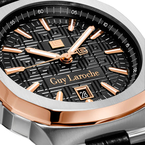 Guy Laroche Charlie 3 Hands Black Round Dial  SWISS MADE Watch for Men - GLWGG0000304