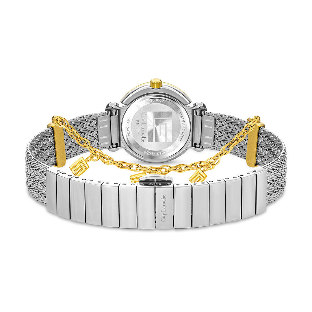 Guy Laroche Betty 2 Hands Silver Round Dial SWISS MADE  Watch for Women - GLWLG0000910