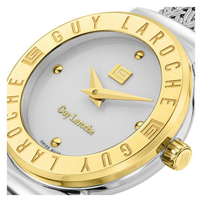 Guy Laroche Betty 2 Hands Silver Round Dial SWISS MADE  Watch for Women - GLWLG0000910
