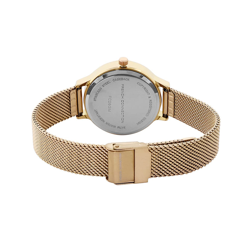 French Connection Analog Gold Dial Women's Watch-FC26GM