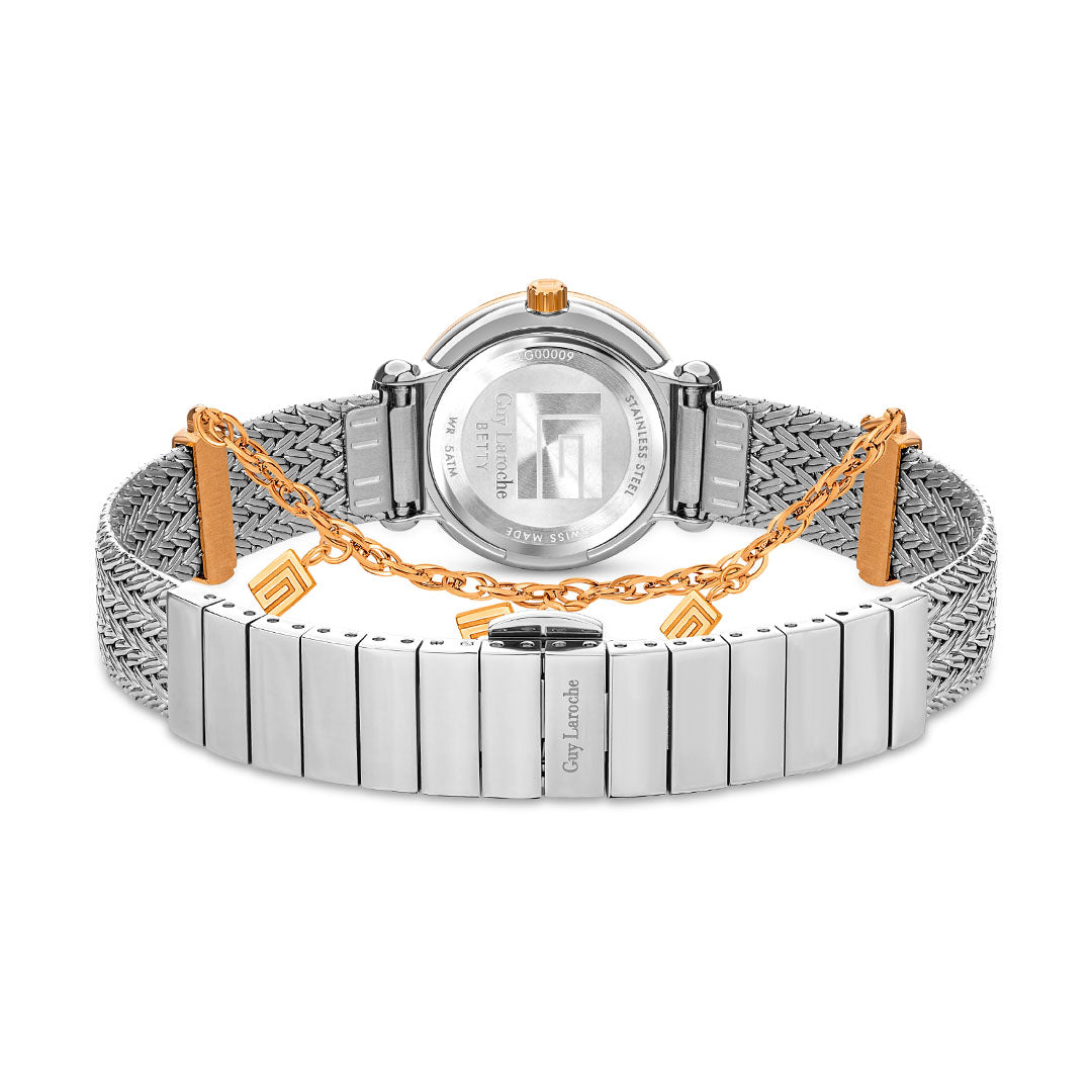 Guy Laroche Betty 2 Hands Silver Round Dial  SWISS MADE Watch for Women - GLWLG0000912