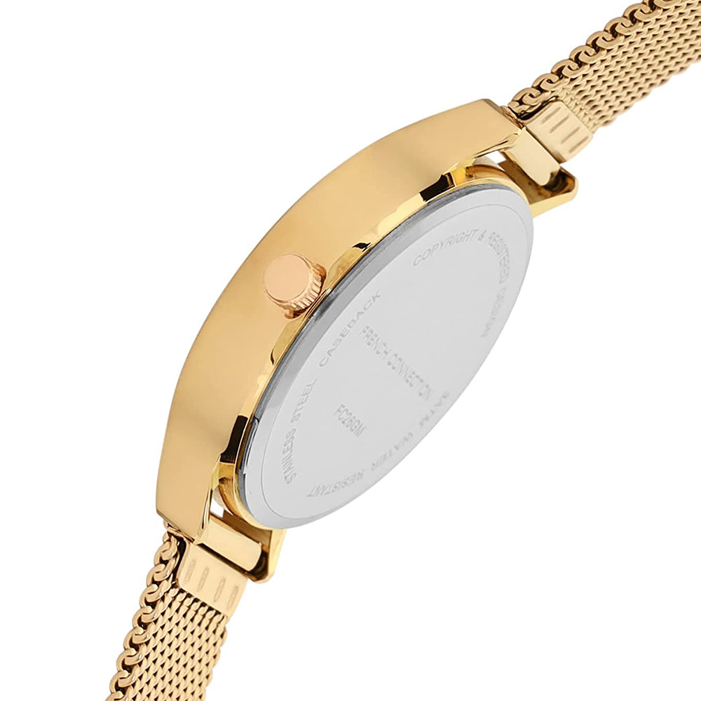 French Connection Analog Gold Dial Women's Watch-FC26GM