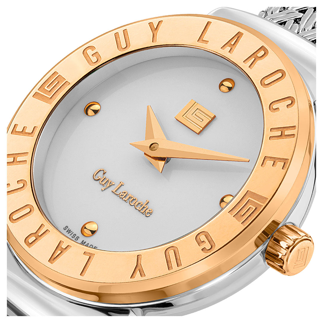 Guy Laroche Betty 2 Hands Silver Round Dial  SWISS MADE Watch for Women - GLWLG0000912