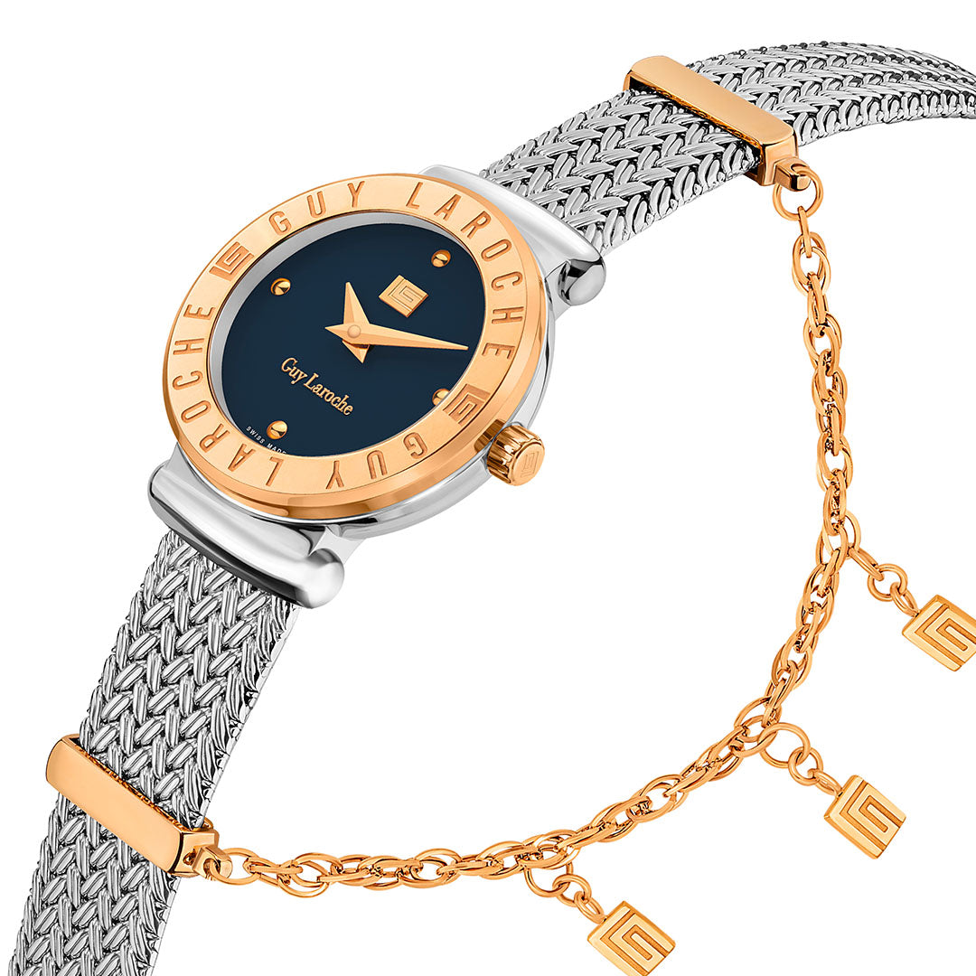 Guy Laroche Betty 2 HandsBlue Round Dial SWISS MADE Watch for Women - GLWLG0000913