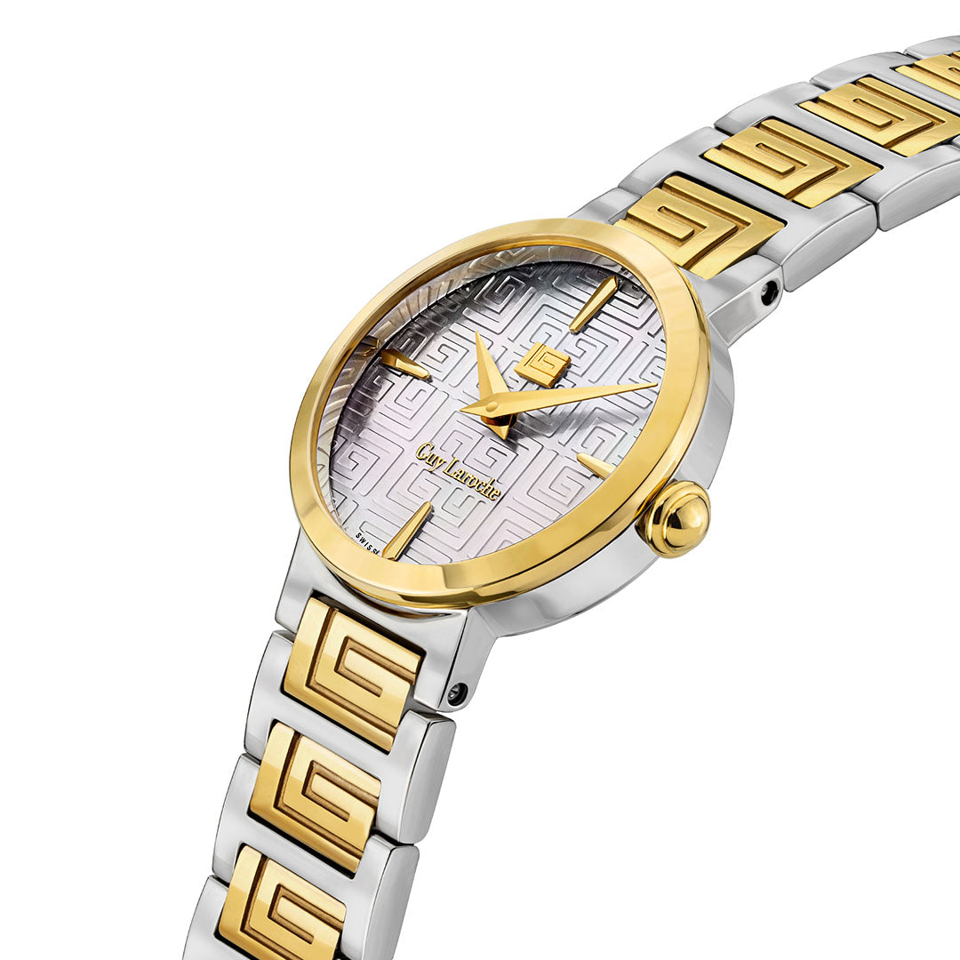 Guy Laroche Ariane 2 Hands Round Dial MOP SWISS MADE Watch for Women - GLWLG0001001