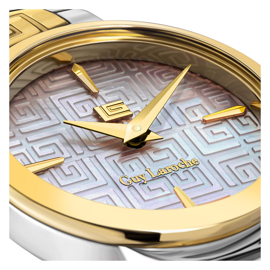 Guy Laroche Ariane 2 Hands Round Dial MOP SWISS MADE Watch for Women - GLWLG0001001