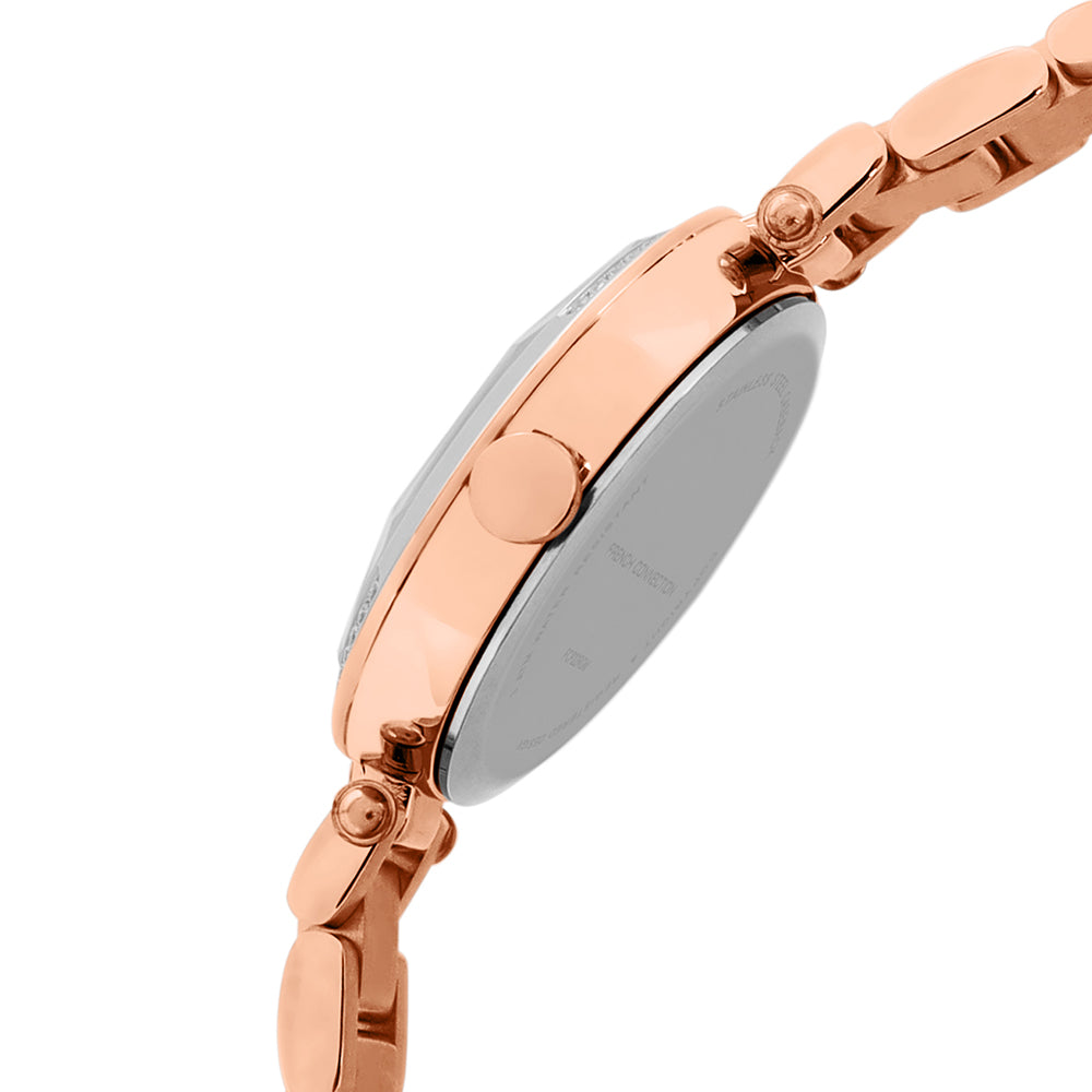 French Connection Spring-Summer 2021 Analog Rose Gold Dial Women's Watch-FCP22RGM