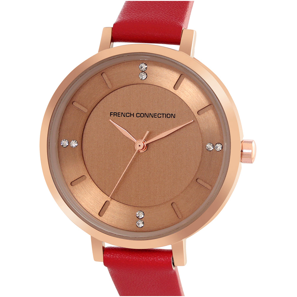 French Connection Women Red Analogue Watch - FCL24-E