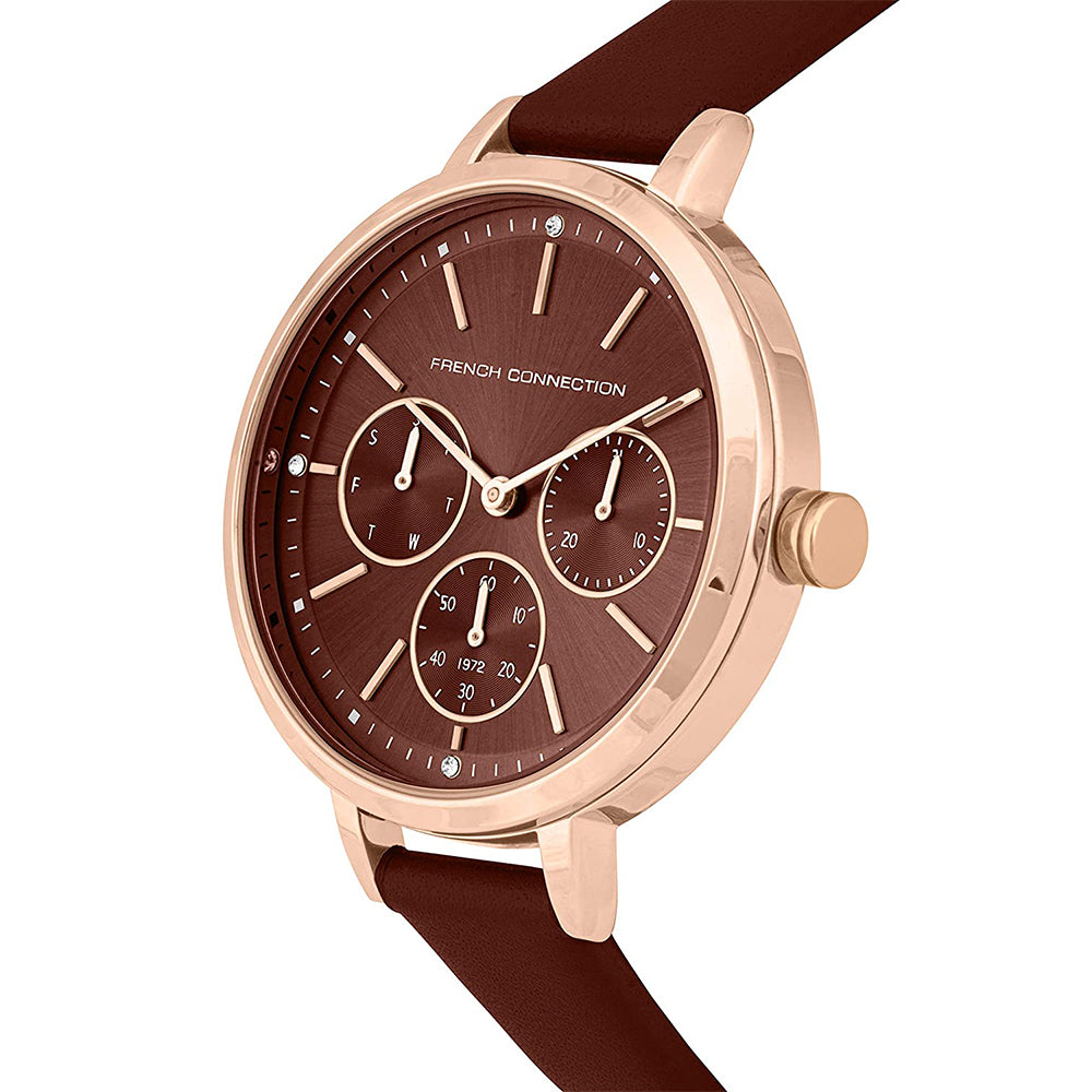 French Connection Analog Brown Dial Women's Watch-FC134T