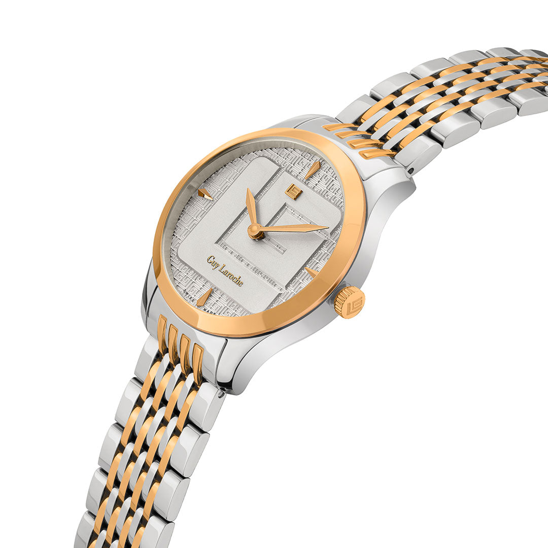 Guy Laroche Maxime 2 Hands White Round Dial SWISS MADE Watch for Women - GLWLG0001206