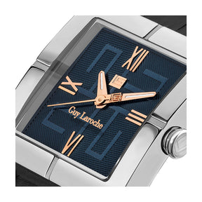 Guy Laroche Camille 3 Hands Square Dial Blue SWISS MADE Watch for Men - GLWGA0000202