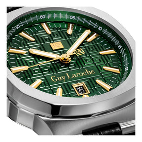 Guy Laroche Charlie 3 Hands Green Round Dial  SWISS MADE Watch for Men - GLWGA0000315