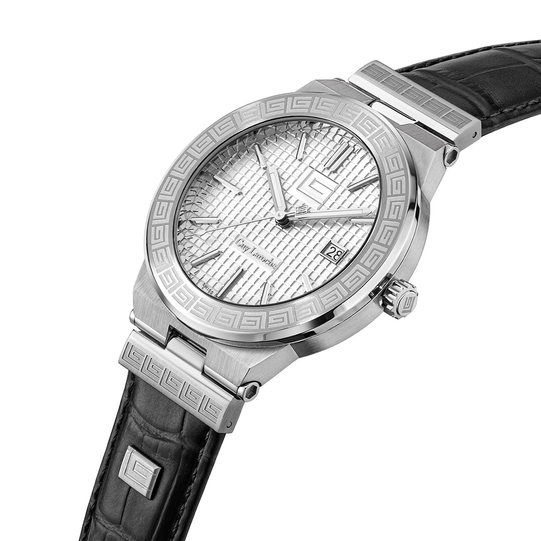 Guy Laroche Sacha 3 Hands Silver Round Dial SWISS MADE Watch for Men - GLWGA0000401