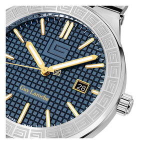 Guy Laroche Sacha 3 Hands Blue Round Dial SWISS MADE Watch for Men - GLWGA0000402