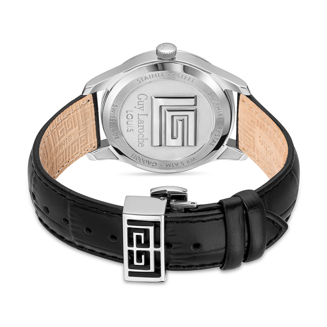 Guy Laroche Louis 3 Hands Round Dial White SWISS MADE Watch for Men - GLWGA0001101