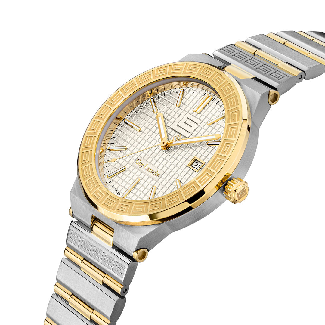 Guy Laroche Sacha 3 Hands Silver Round Dial SWISS MADE Watch for Men - GLWGG0000407