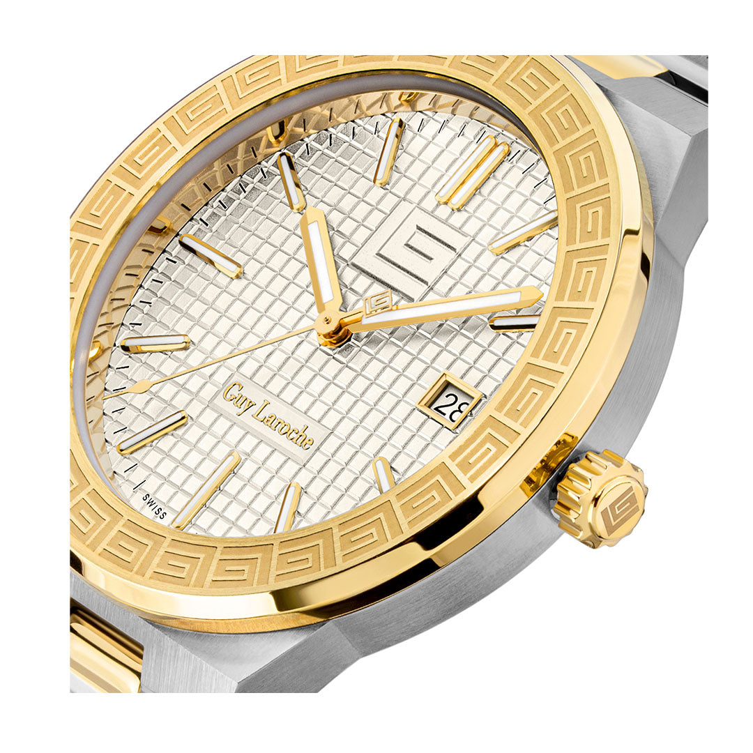 Guy Laroche Sacha 3 Hands Silver Round Dial SWISS MADE Watch for Men - GLWGG0000407