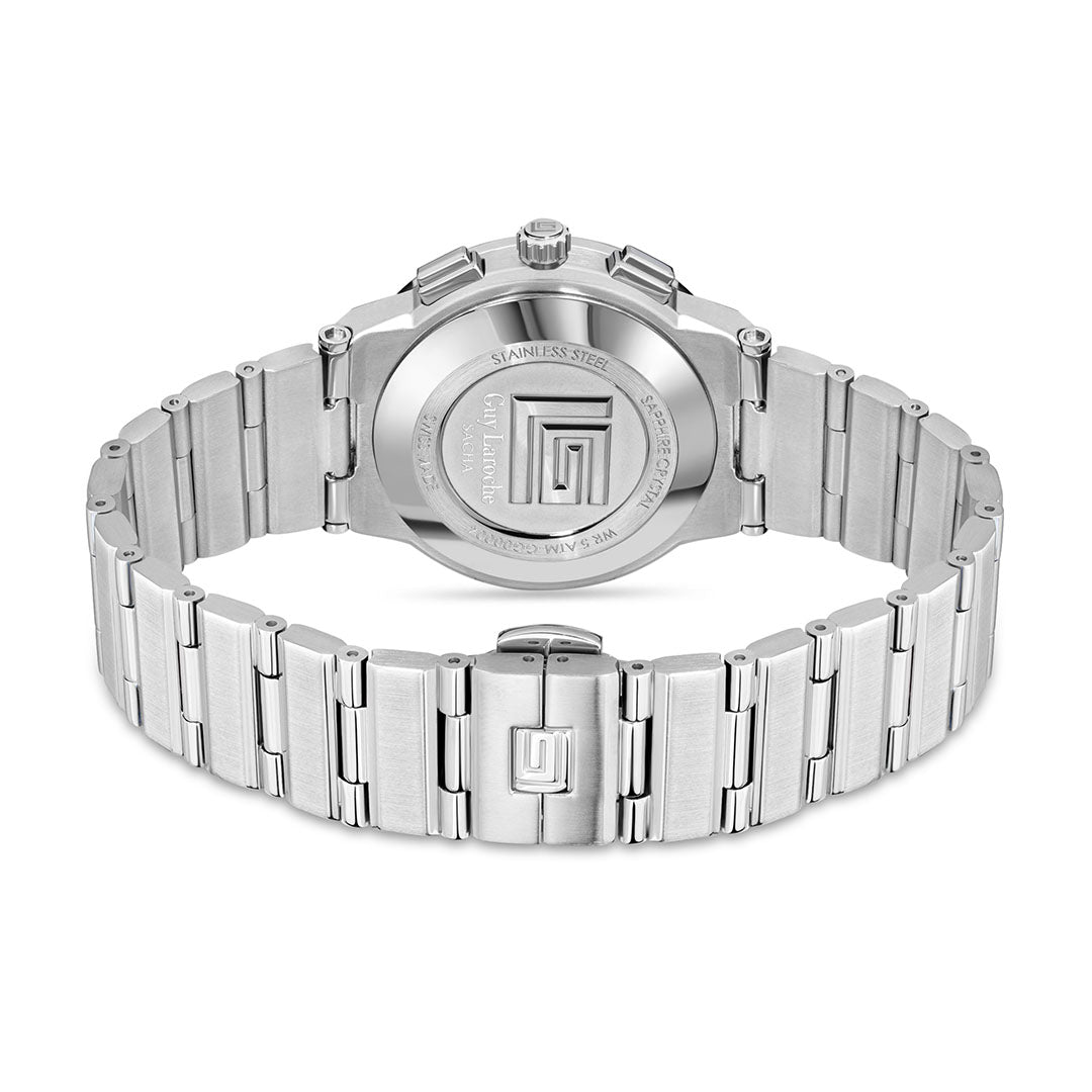 Guy Laroche Sacha Chronograph Round Dial White SWISS MADE Watch for Men - GLWGG0000411