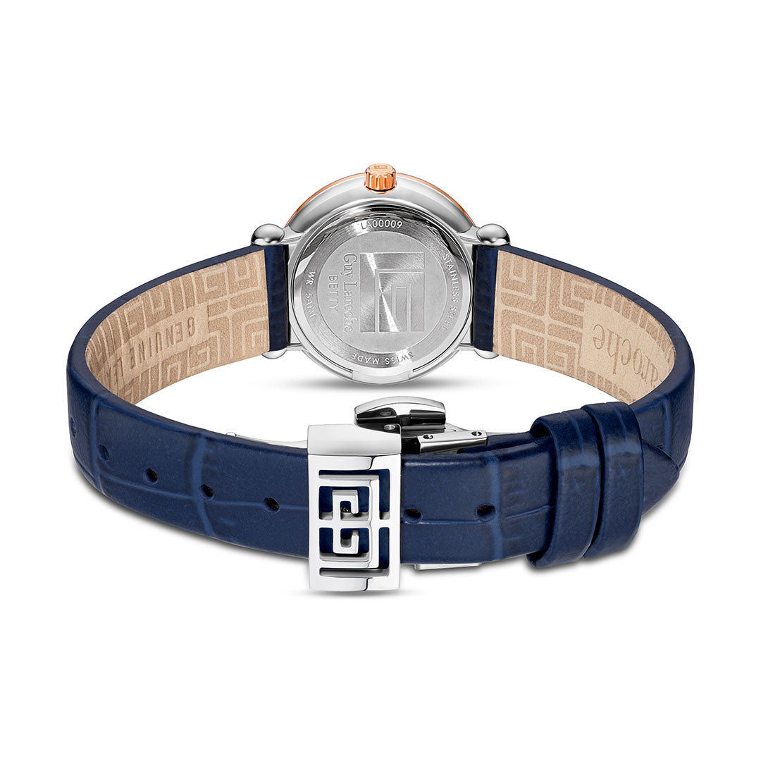 Guy Laroche Betty 2 Hands Blue Round Dial SWISS MADE Watch for Women - GLWLA0000908
