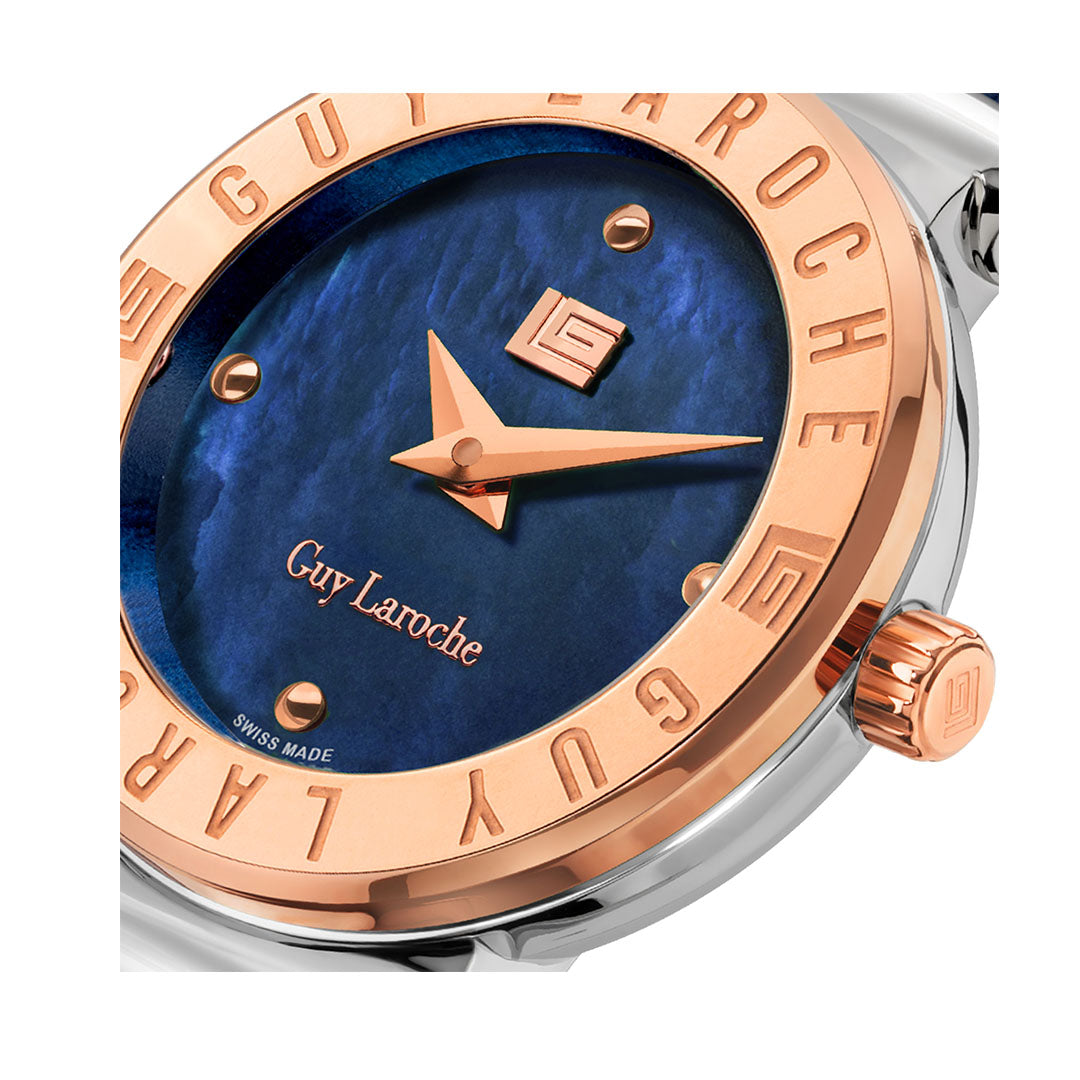 Guy Laroche Betty 2 Hands Blue Round Dial SWISS MADE Watch for Women - GLWLA0000908