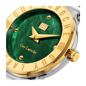 Guy Laroche Betty 2 Hands Green Round Dial  SWISS MADE Watch for Women - GLWLA0000909