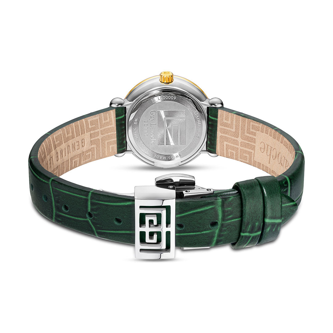 Guy Laroche Betty 2 Hands Green Round Dial  SWISS MADE Watch for Women - GLWLA0000909