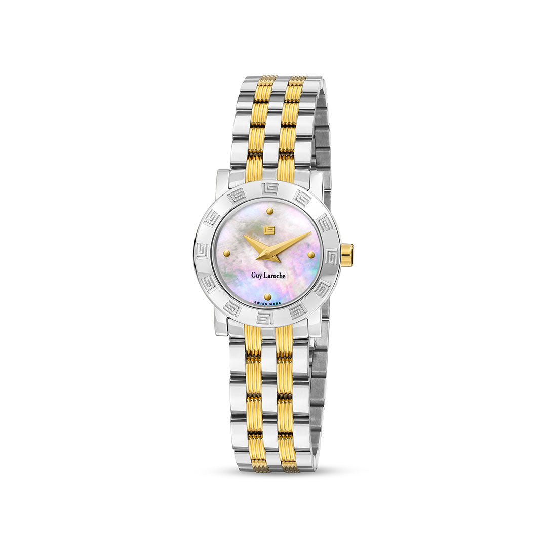 Guy Laroche Alex 2 Hands Round Dial MOP SWISS MADE Watch for Women - GLWLG0000119