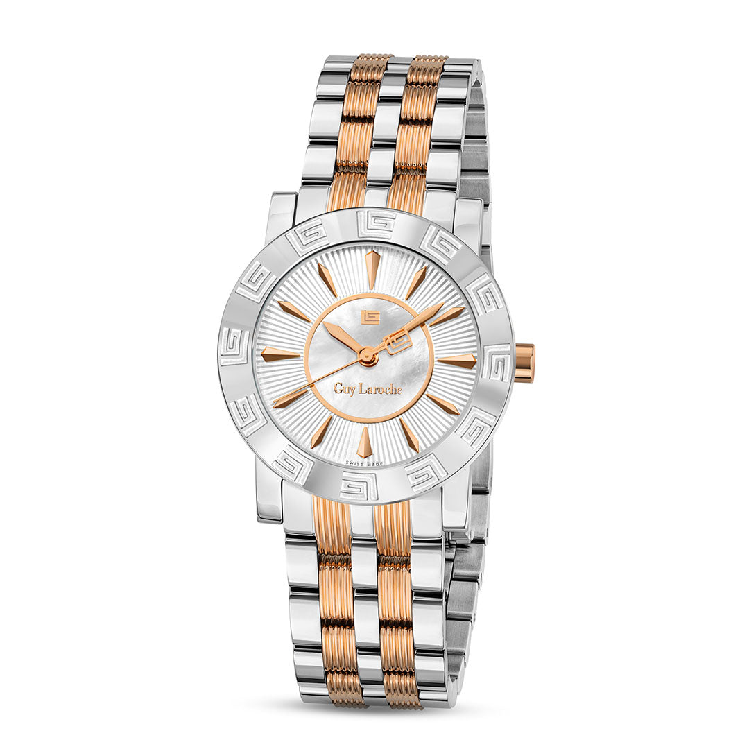 Guy Laroche Alex 3 Hands Round Dial White  SWISS MADE Watch for Women - GLWLG0000123