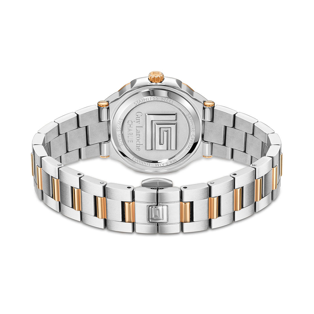 Guy Laroche Charlie 2 Hands Silver Round Dial SWISS MADE Watch for Women - GLWLG0000311