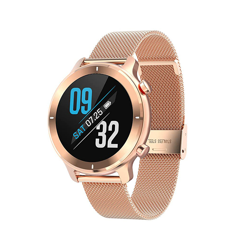 French Connection Rose Gold Mesh Unisex Smartwatch - R4-D
