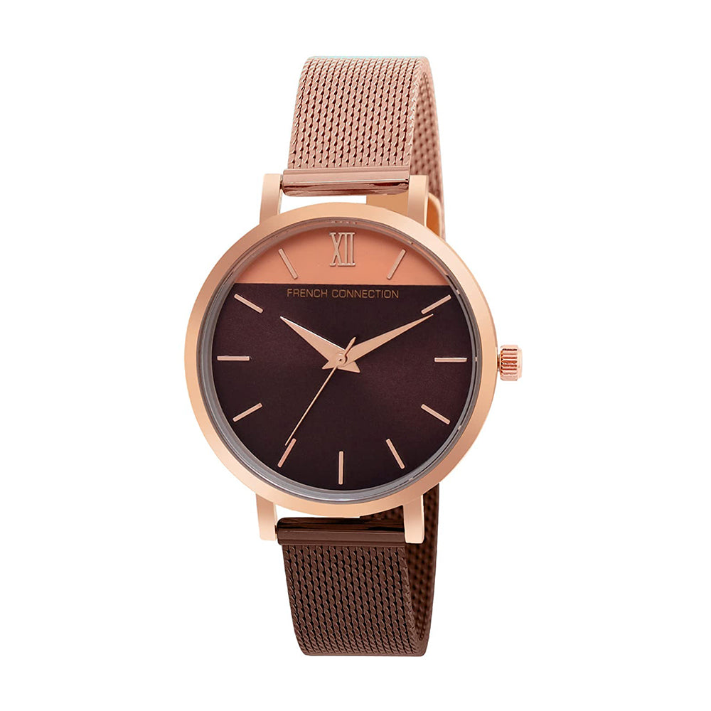 French Connection Analog Rose Gold Dial Women's Watch-FCN00020B