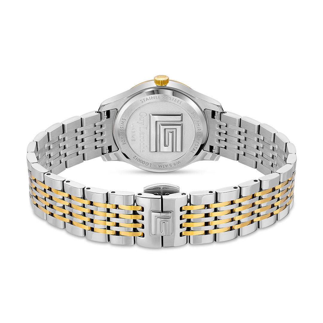 Guy Laroche Louis 2 Hands White Round Dial SWISS MADE Watch for Women - GLWLG0001105