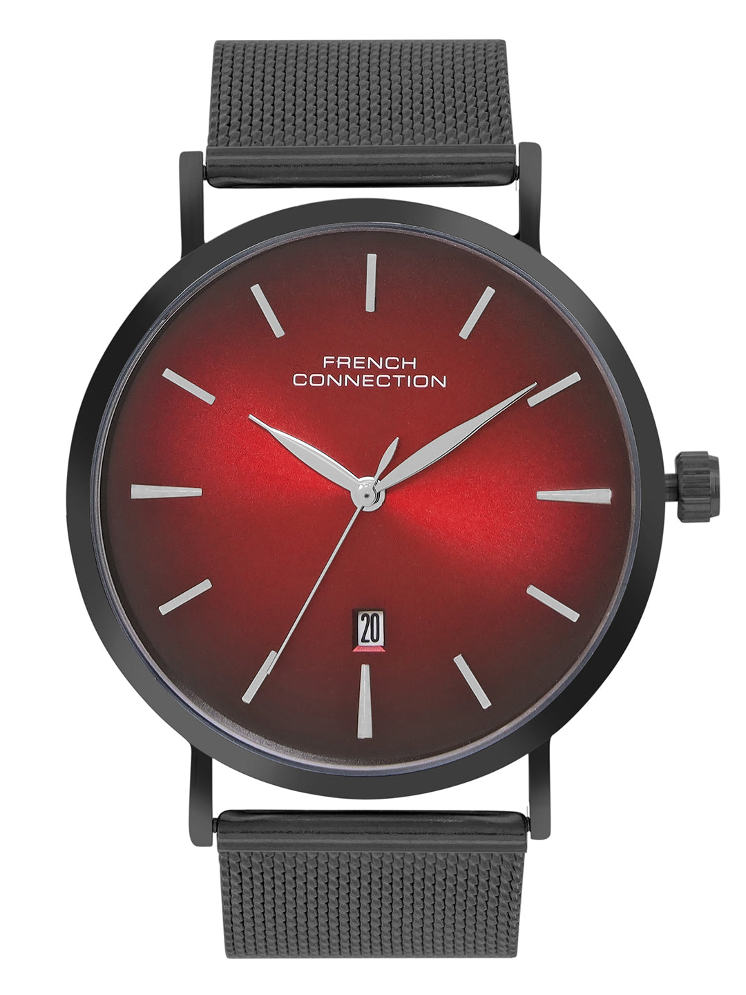 French Connection Analogue Maroon Dial Men's Watch -FCN086M