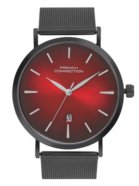 French Connection Analogue Maroon Dial Men's Watch -FCN086M