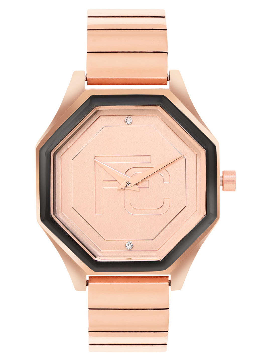 French Connection Analogue Rose Gold Dial Women's Watch -FCN090BRGM