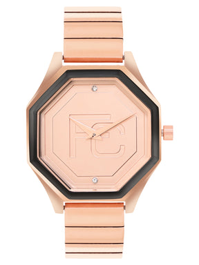 French Connection Analogue Rose Gold Dial Women's Watch -FCN090BRGM