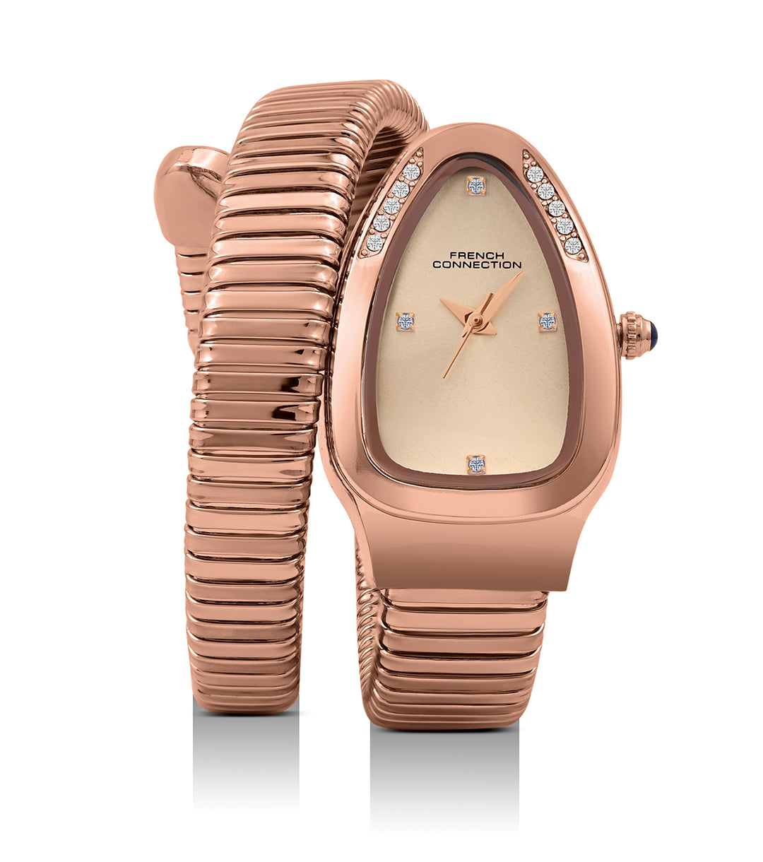 The Mystic Curve 2.0 Women’s Wrap Around Strap Analogue Watch | Rose Oval Dial Trendy Watch - FCN0132BRM