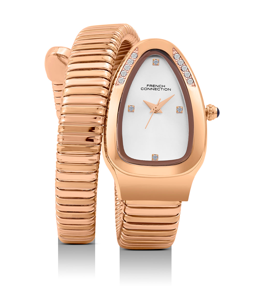 The Mystic Curve 2.0 Women’s Wrap Around Strap Analogue Watch | Silver Patterned Oval Dial Trendy Watch - FCN0132SRGM