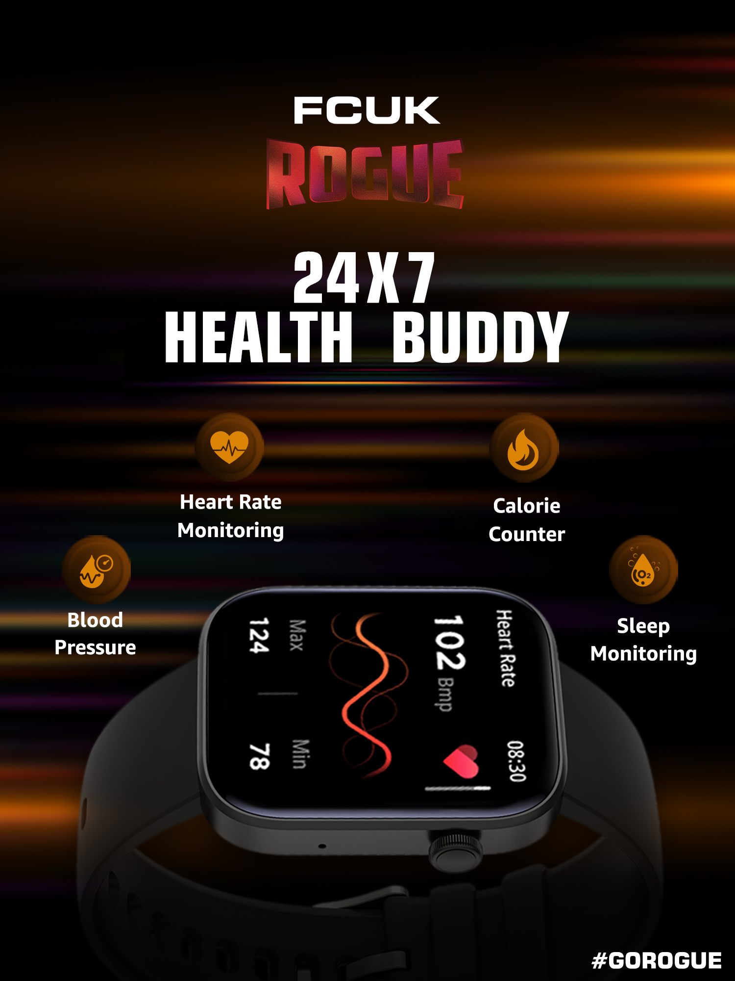 FCUK Rogue Full Touch Smartwatch- FCSW06-C