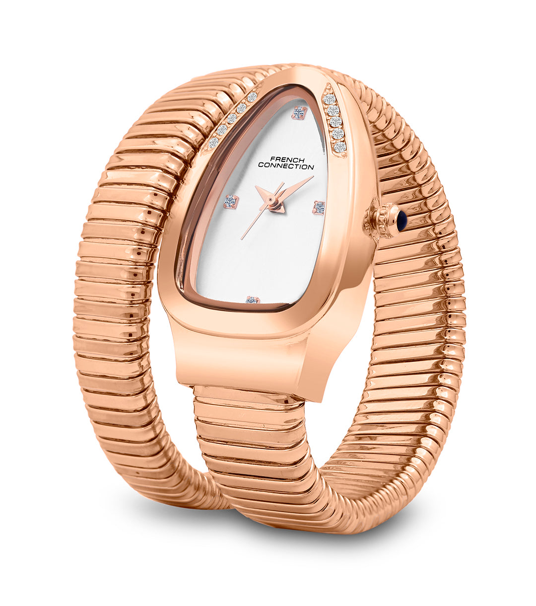 The Mystic Curve 2.0 Women’s Wrap Around Strap Analogue Watch | Silver Patterned Oval Dial Trendy Watch - FCN0132SRGM