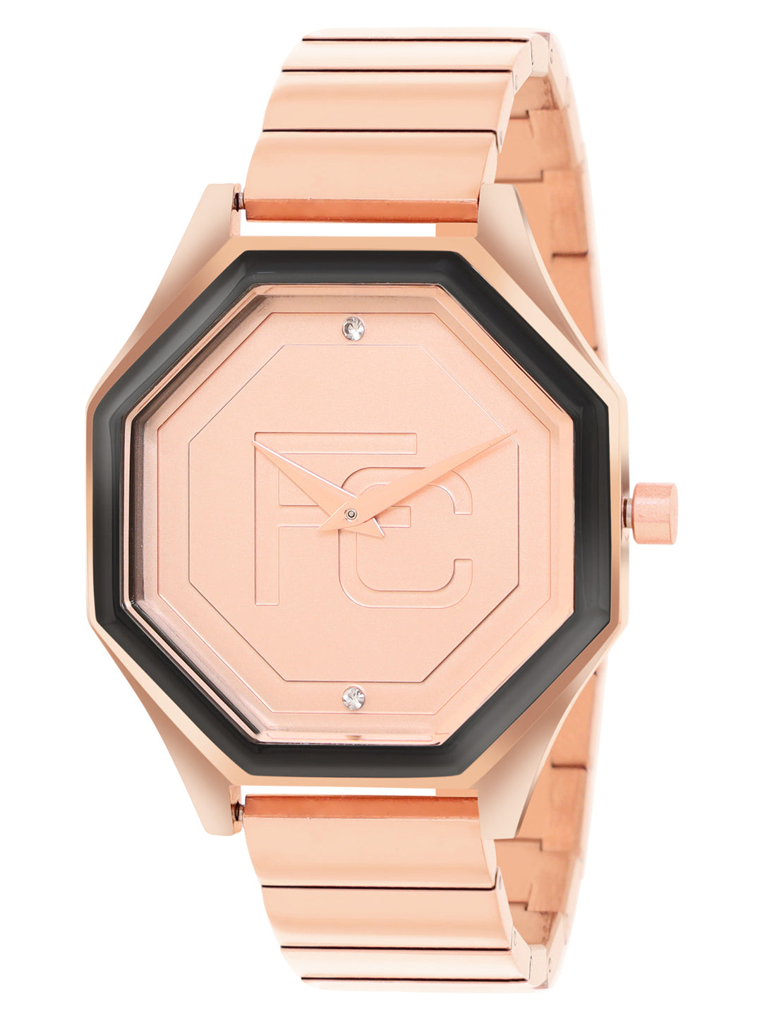 French Connection Analogue Rose Gold Dial Women's Watch -FCN090BRGM
