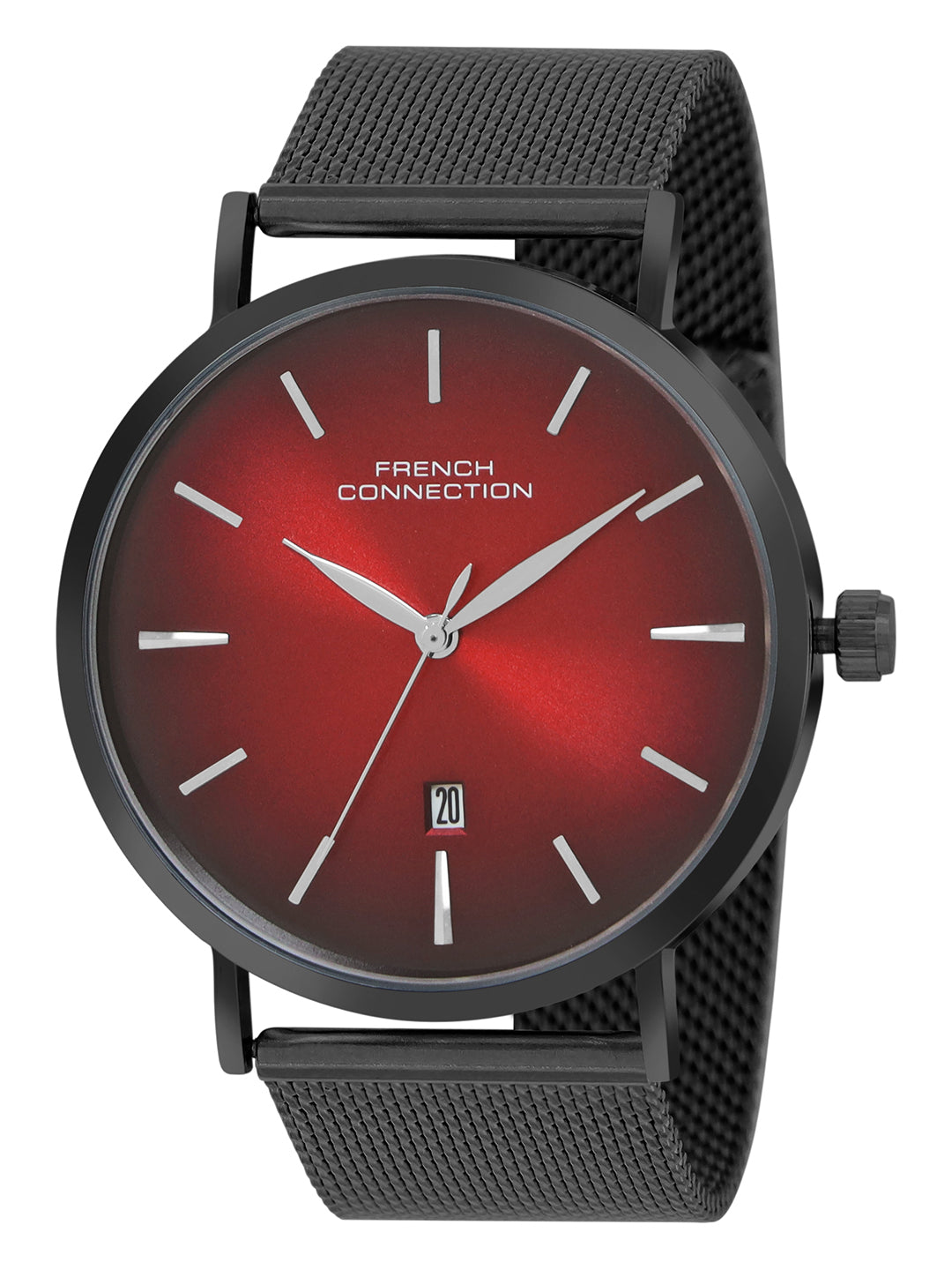 French Connection Analogue Maroon Dial Men's Watch -FCN086BM