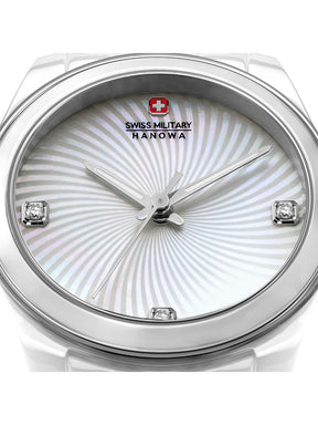 Swiss Military Hanowa SMWLG0005101 White Mother of Pearl Dial White Ceramic WoMen's Watch