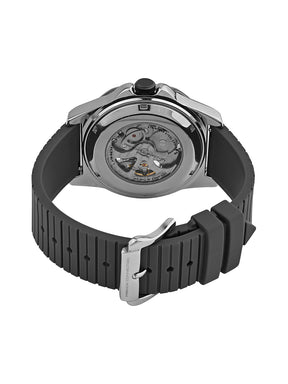 French Connection See Through Grey Round Dial With Grey Silicone Strap Automatic Watch - For Mens FCA23GNL
