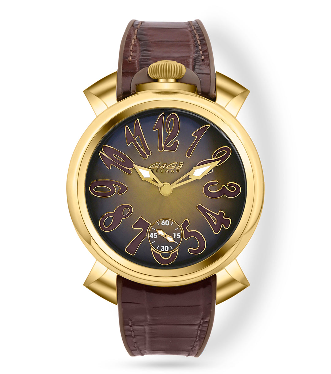 GaGà Milano Manual Winding Mechanical Movement Brown Dial - 4014MN01Y0YLBN0 Swiss Made watch for Unisex