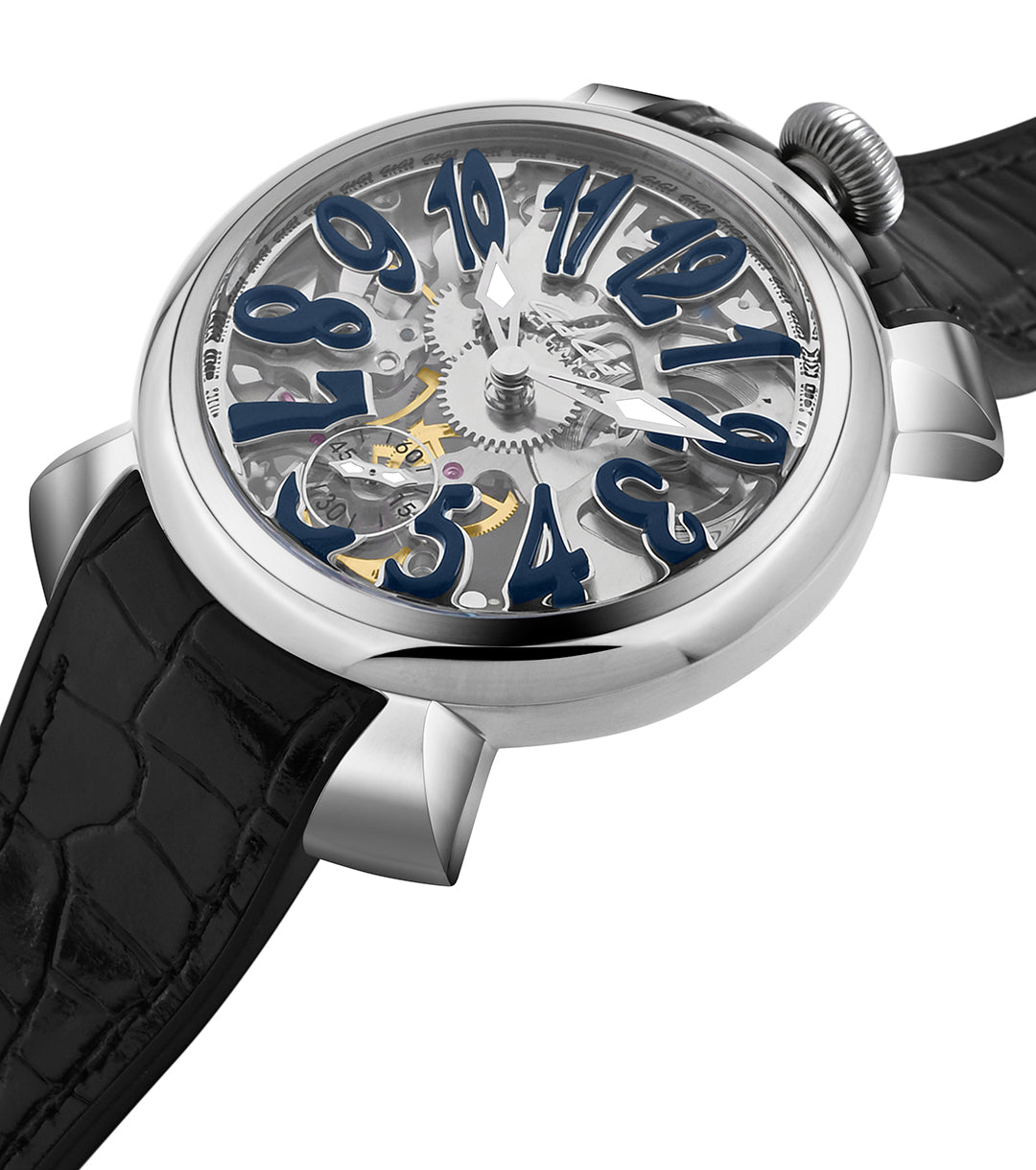 GaGà Milano Watch Manual Winding Mechanical 44mm  Swiss Made watch for Unisex - 4310SK01S0YLBK0