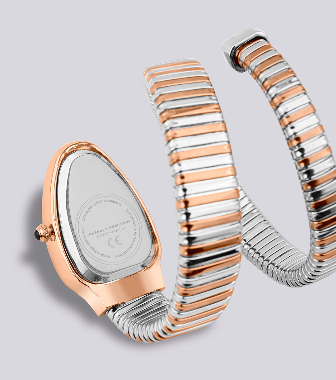 The Mystic Curve 2.0 Women’s Wrap Around Strap Analogue Watch | Pink Embellished Oval Dial Trendy Watch - FCN0132RTM