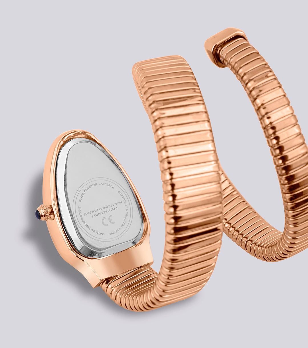 The Mystic Curve 2.0 Women’s Wrap Around Strap Analogue Watch | Rose Gold Embellished Oval Dial Trendy Watch - FCN0132RGM